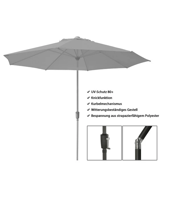 Dehner Schirm Milos, Rund, Ca. Ø294 Cm 8 Dehner Schirm Milos, Rund, Ca. Ø294 Cm – Bild 6