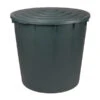 Kunststoff-Regentonne 500 L Mit Deckel, Rund, Dunkelgrün